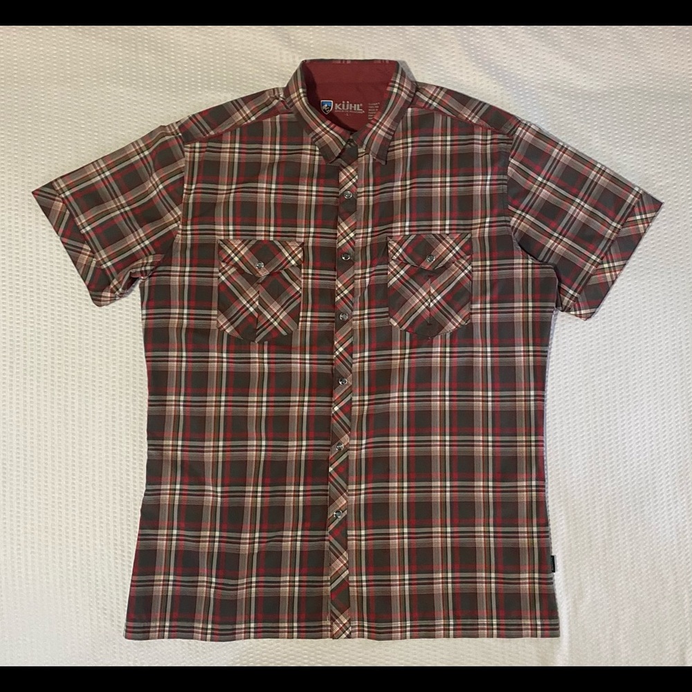 Men’s KUHL ELUXUR Button Down Short Sleeve Shirt L
